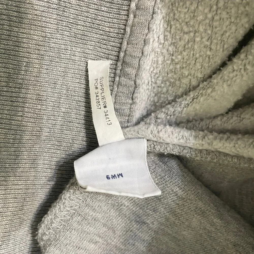 Polo Ralph Lauren Track Jacket Mens M Gray Full Zip Stripe Fleece Sweatshirt